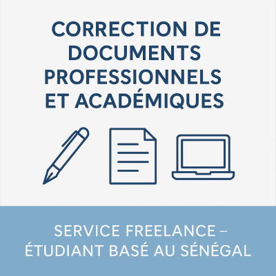 Je vais corriger et relire vos documents en français rapport